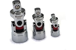 Titan 85505 3-Piece Auto Flex Universal Joint Socket Set