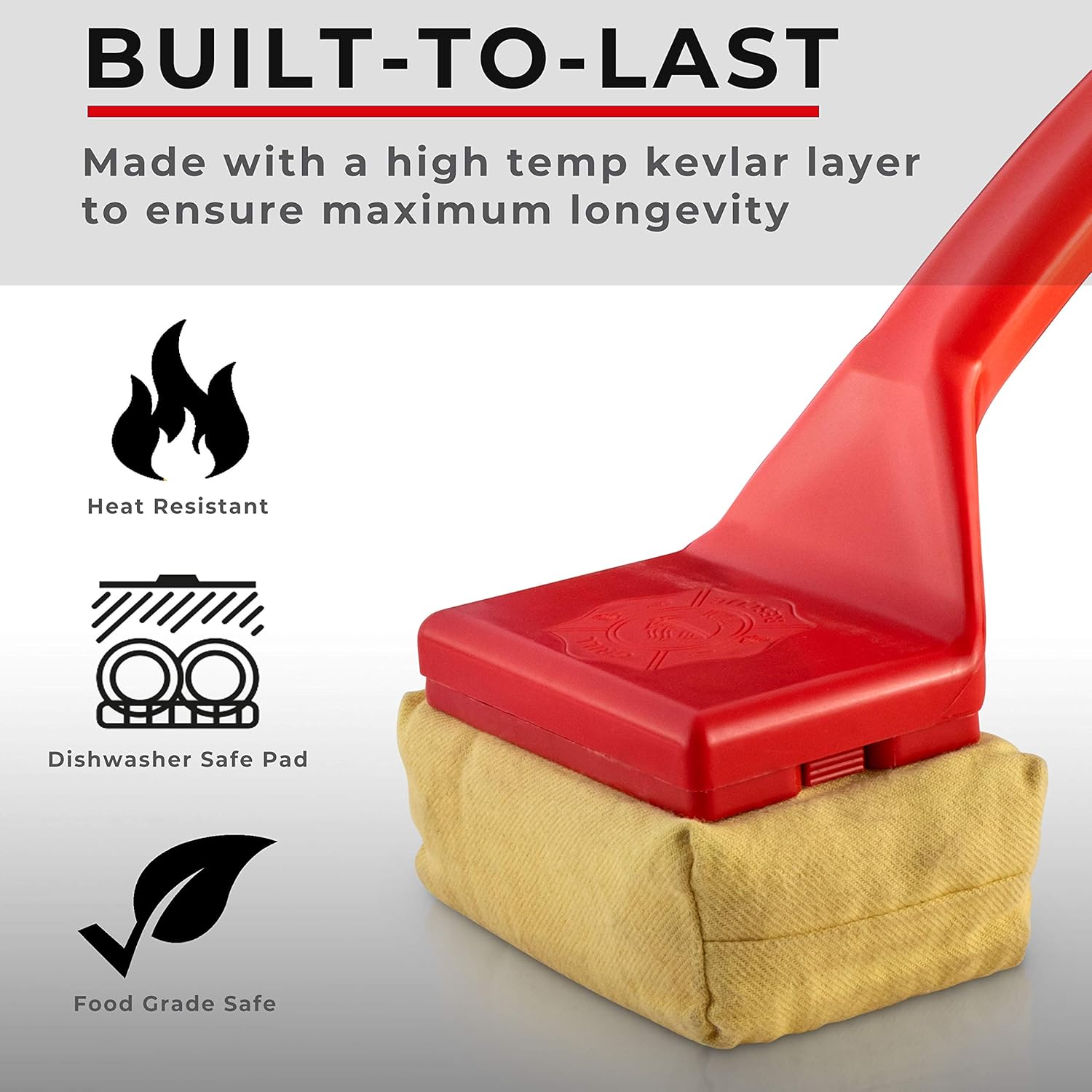 Grill Rescue BBQ Replaceable Scraper Cleaning Head, Bristle Free - Durable and Unique Scraper Tools for Cast Iron or Stainless-Steel Grates, Barbecue Cleaner (Grill Brush): Home & Kitchen