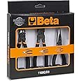 Beta 1169G/D3 ​​ Assortment of 1 Universal Plier, 1 Long Half Round Nose Pliers and 1 Cutter, with 2 Layers of Non-Slip PVC with Industrial Finish
