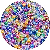 1000 Pcs 6mm Acrylic Round Beads AB Colors Round Spacer Beads for Earring Bracelet Necklace Key Chains Jewelry DIY Craft Making(Mix AB Color)