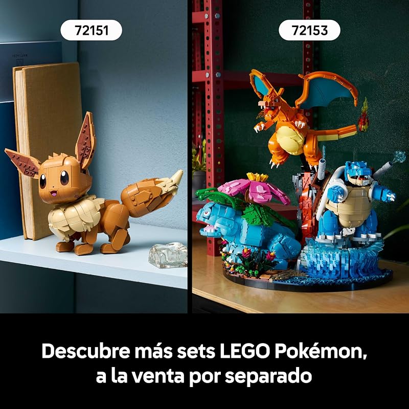 Pokémon Pikachu y Poké Ball - Maquetas para Construir para Adultos - Figura Articulada de Anime con Base de Exposición - Decoración Gamer de Escritorio - Regalo Coleccionable - 72152