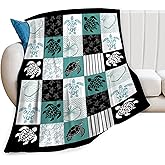 Sea Turtle Blanket Super Soft Warm Plush Cozy Turtle Fleece Throw Blanket for Women Girls Stuff Gifts for Kids Adults 50"X40"