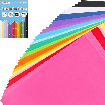 Uncle Paul 60 Sheets Colored Cardstock A4 15 Colors 230gsm 85lb UAP16