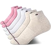 Tommy Hilfiger Womens Quarter Socks - 6 Pack Soft Cushioned Athletic Performance Ankle Socks for Women for Sports and Running