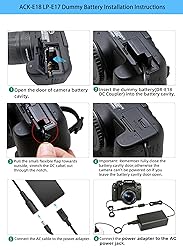 TKDY for Canon R50 Dummy Battery ACK-E18 Power