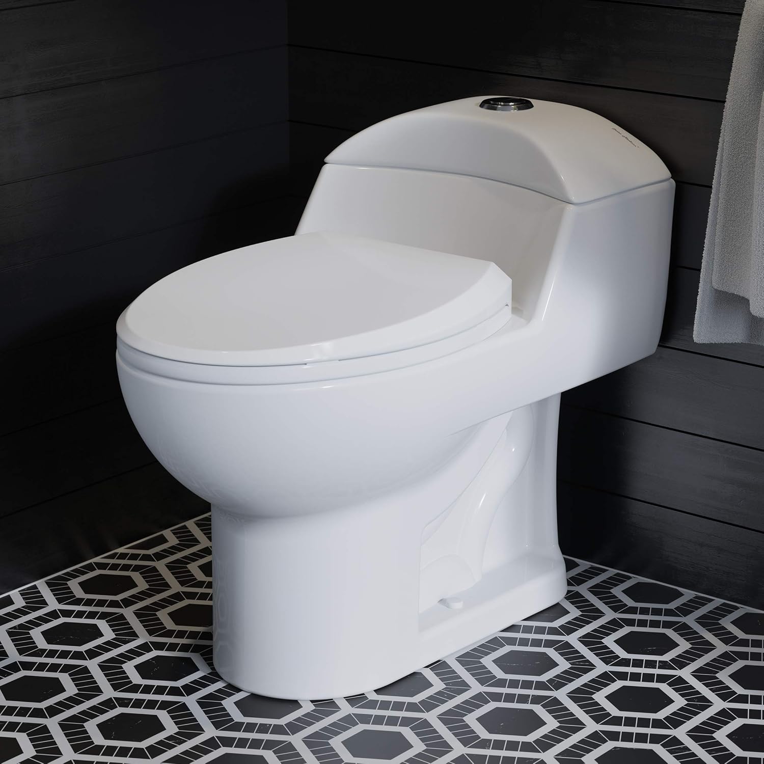 Swiss Madison Well Made Forever SM-1T803 Chateau One Piece Toilet, Glossy White - - 