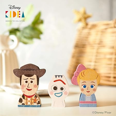 Amazon Disney Kidea Toystory4 トイストーリー４ ウッディ フォーキー ピクサー ディズニー キディア つみき ブロック 木製玩具 知育玩具 ごっこ遊び 子ども 男の子 女の子 プレゼント Tykd 積み木 おもちゃ