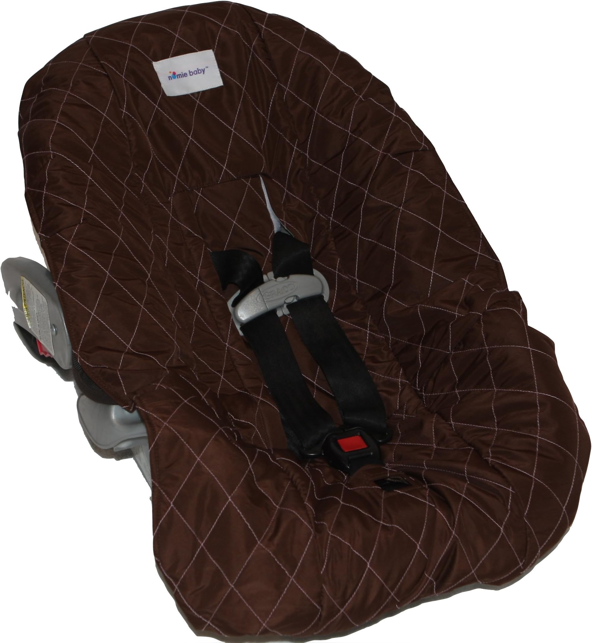 Nomie BabyCar Seat Cover, Brown/Pink, Infant