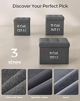 SONGMICS Storage Ottoman Bench Footrest 30x30x30 cm Dark Grey LSF028G20 view 6