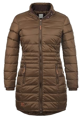 Blend SHE Carlotta Damen Steppmantel Übergangsmantel Lange Jacke gefüttert mit Stehkragen