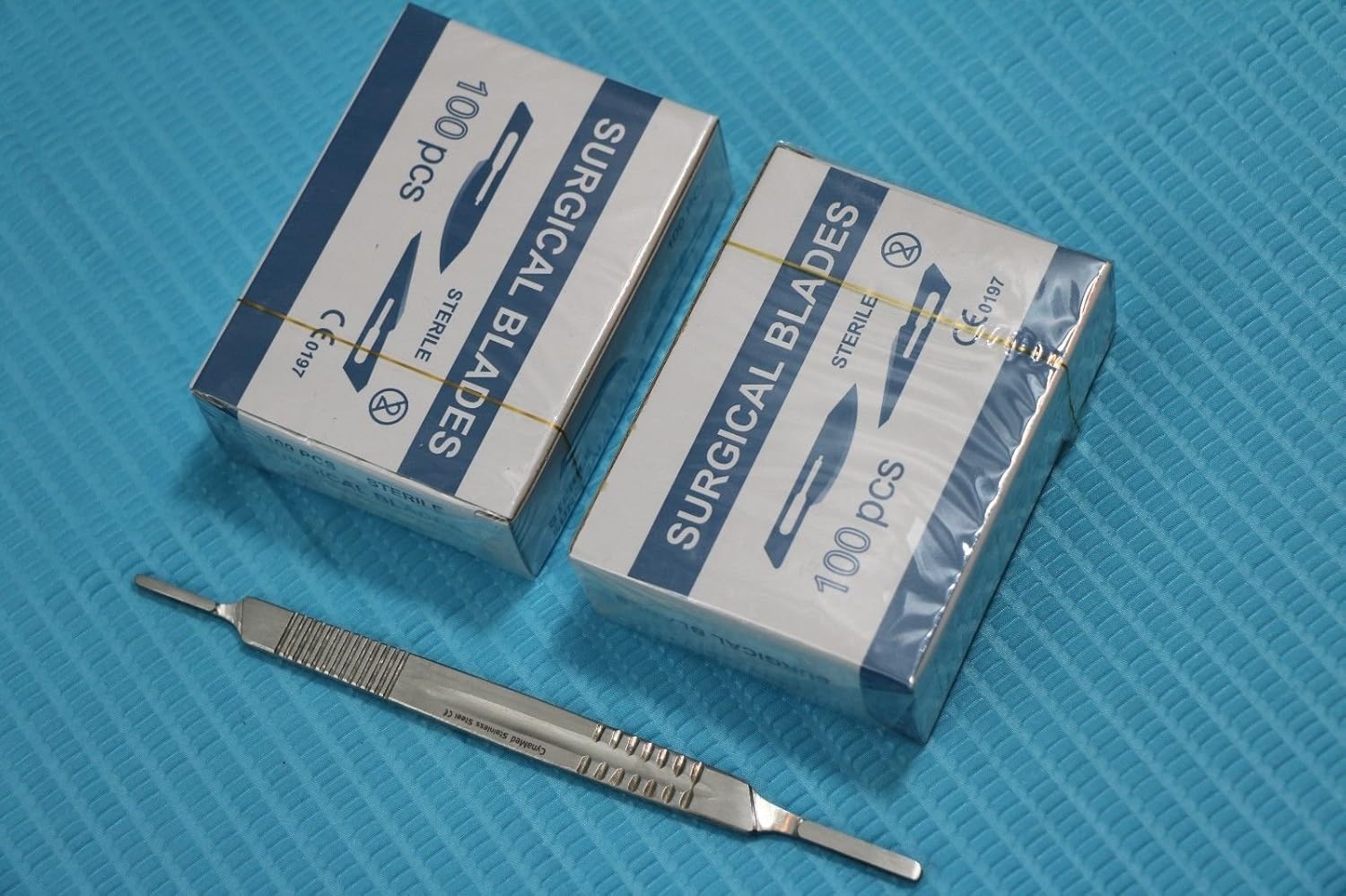 NEW Surgical Scalpel Blade Handle Holder 3 & 4 two in one + 200