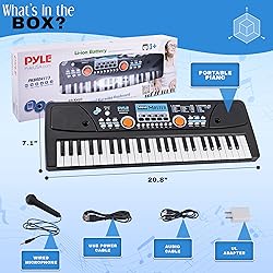 Pyle Electric Keyboard Piano 49 Keys - Portable