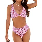 Blooming Jelly Womens High Waisted Bikini Sets Cheeky Two Piece Swimsuit High Cut Bathing Suit Sexy Swim Suits 2026