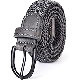 Mile High Life Young Boys Girls | Braided Stretch Elastic Belt | Pin Prong Buckle | Loop End Tip |