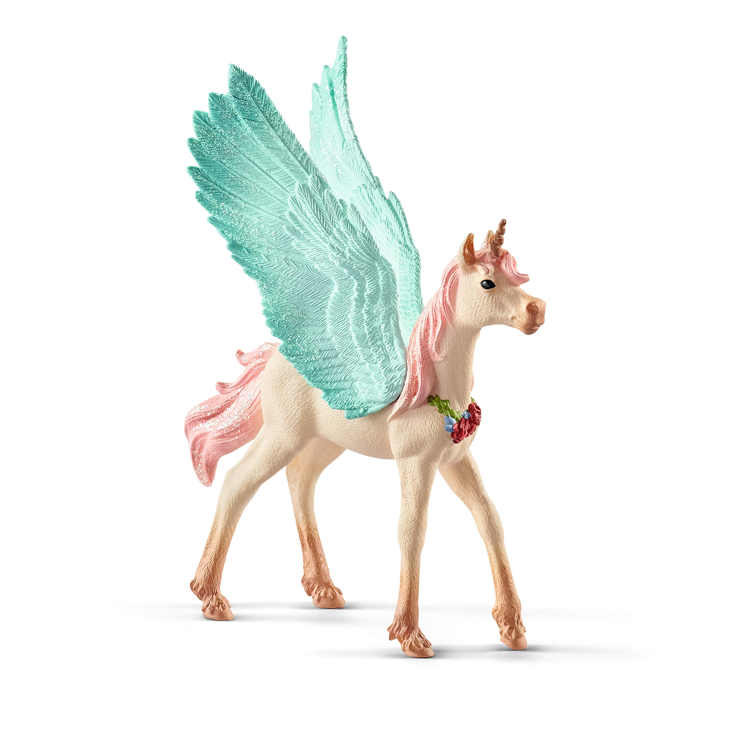 SCHLEICH 70575 Decorated unicorn Pegasus, foal bayala Toy Figurine for children aged 5-12 Years