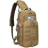 G4Free EDC Bag Tactical Sling Bag Backpack Molle Chest Shoulder Assault Pack Rectangular Outdoor Daypack