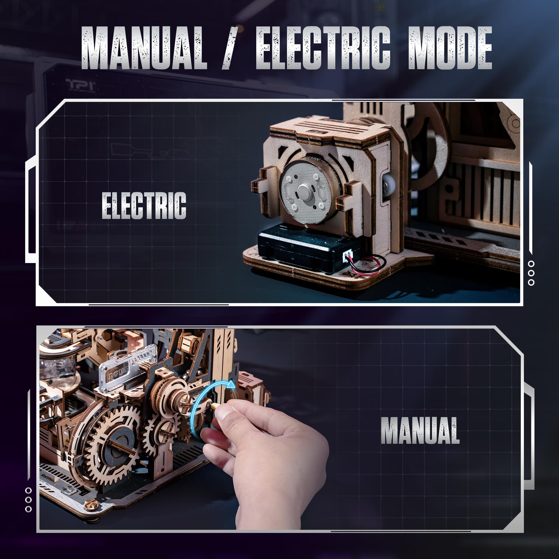 RoWood 3D Puzzles for Adults,Wooden Puzzles for Adults,Marble Run Model Kits,3D Wooden Puzzles Gift