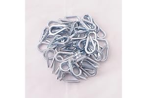 HIGOOD Wire Rope Thimble, for Wire Rope Dia. 3/16 in, Carbon Steel,(3/16" 50PCS)