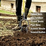 Jardineer Garden Twist Tiller Manual with Steel Shaft Anti-Slip Foot Plate view 5