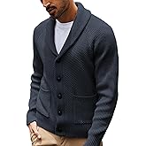 PJ PAUL JONES Mens Shawl Collar Cardigan Sweaters Knit Textured Sweater Button Down Cardigans