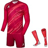 KELME Soccer Goalkeeper Jersey Pro Set Uniform - Padded Goalkeeper Shirt Shorts Socks - Men's Goalie Jersey Adults Kids