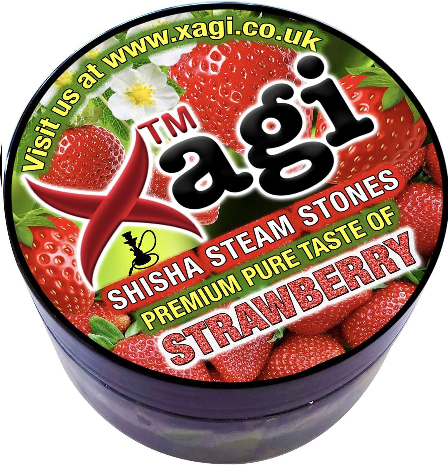 Xagi Strawberry Shisha Flavour Hookah Flavour Nicotine-Free No-Tobacco Shisha Steam Stones 100g - Image 4