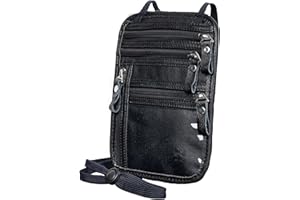 Ariscobull - Neck Wallet - Rfid Wallet Women - passport holder for travel - Travel Wallet Passport Holder For Travel Women - 10.3x6.8inch (Black)