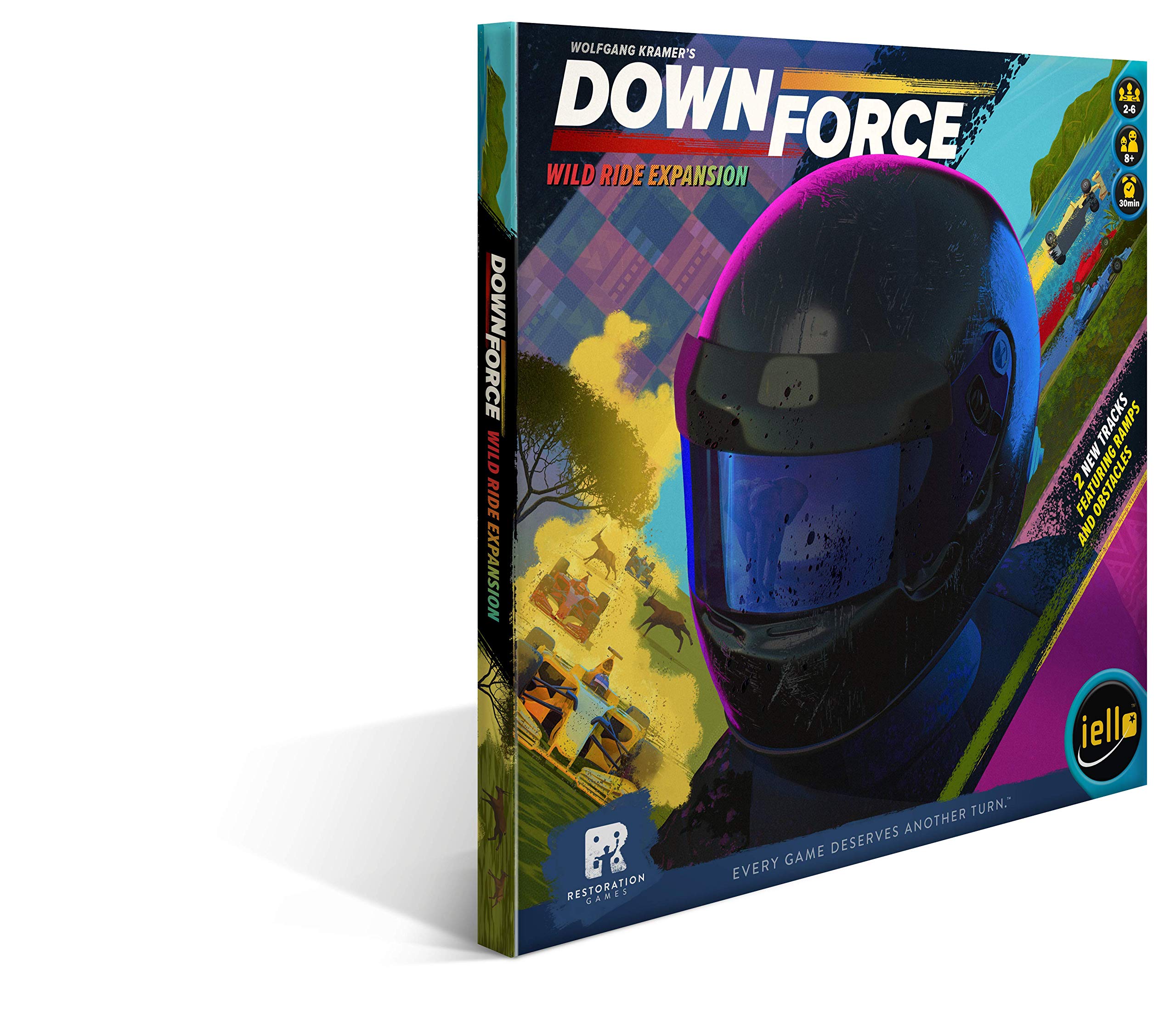 Iello, Downforce: Wild Ride Expansion, Board Game, Ages 8+, 2 to 6 Players, 30 mins Minutes Playing Time