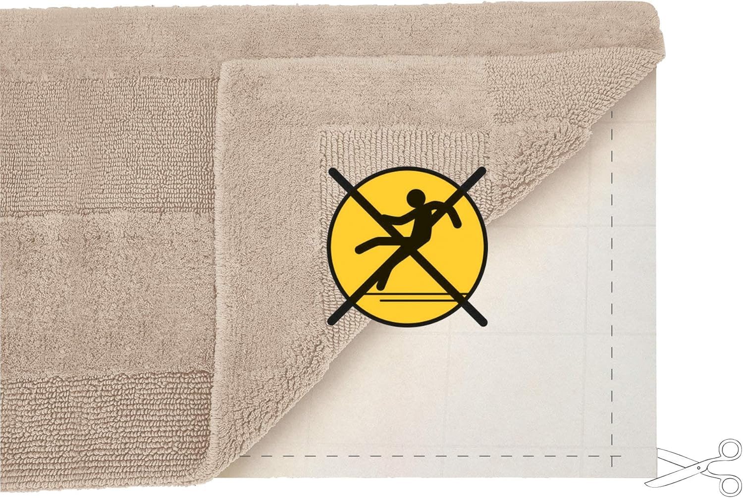 Kleine Wolke Non-Slip Mat Support, White, 70 x 120 cm