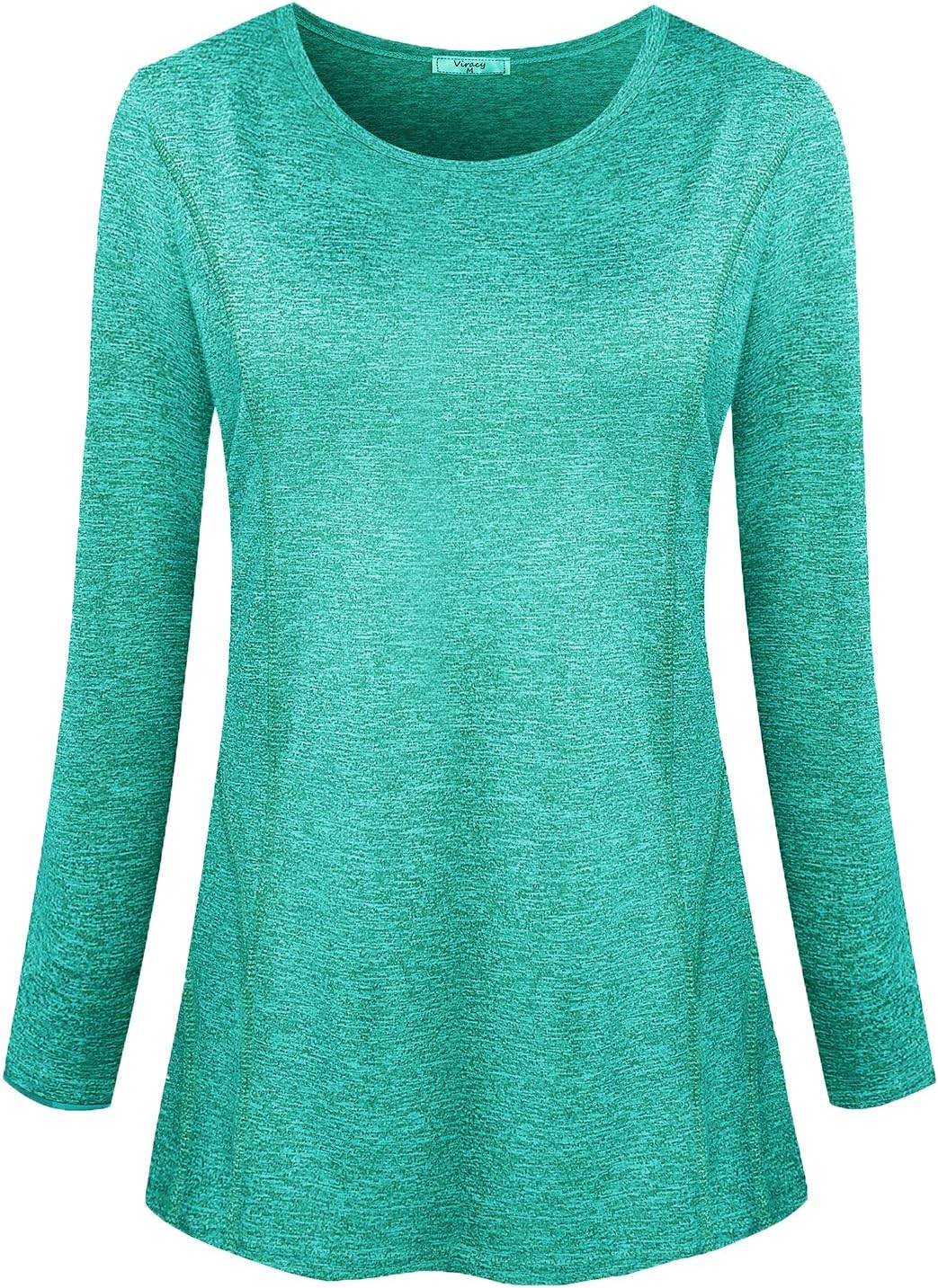 Viracy Women's Long Sleeve Yoga Tops Activewear Running Workout Shirt