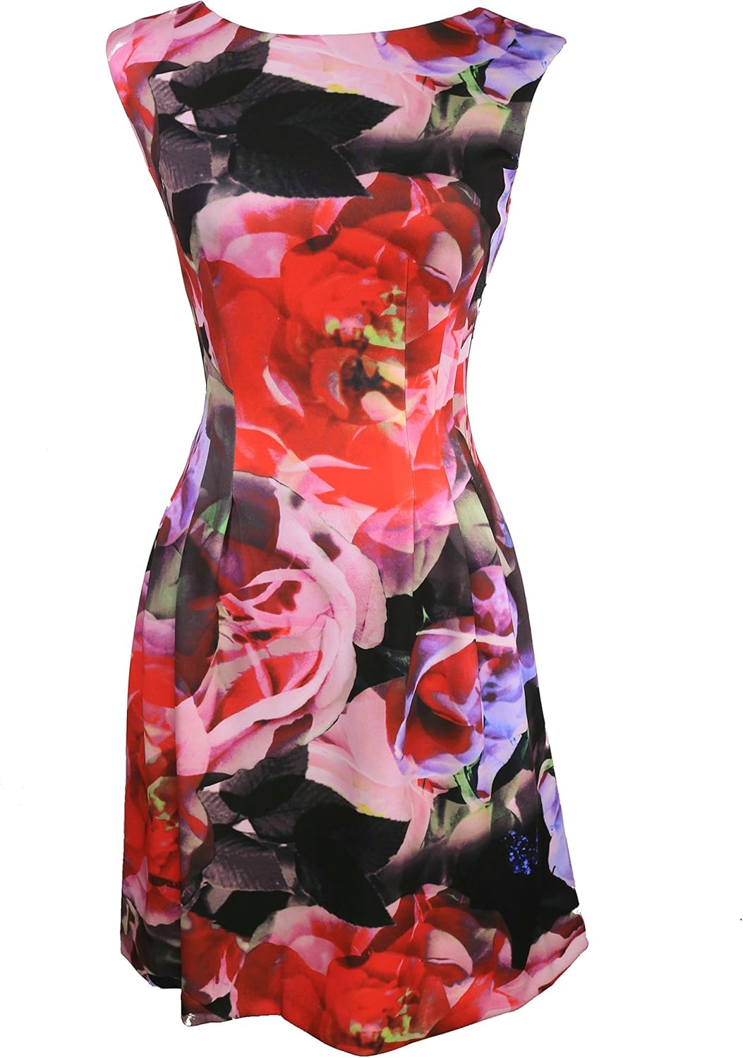 vince camuto floral fit and flare dress