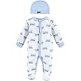 Luvable Friends Baby Girls' Cotton Preemie Sleep and Play and Cap