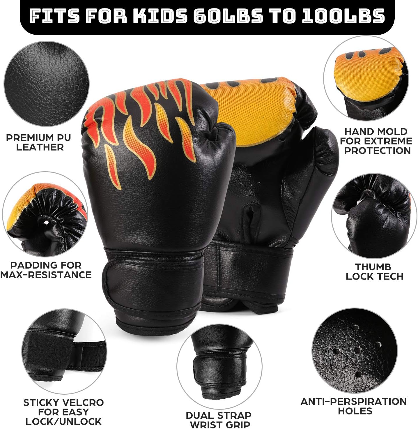 Odoland 7-in-1 Punching Bag Heavy Bag UNFILLED Set with 6oz Punching Gloves and Hand Wrist Protective Sleeves for Kids Youth, 2FT MMA Muay Thai Boxing Heavy Punching Training Bag : Sports & Outdoors