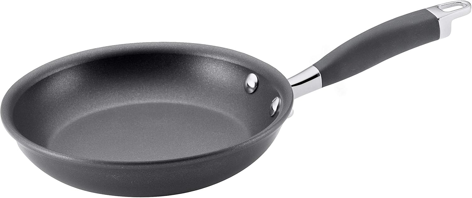 Anolon Advanced Hard Anodized Nonstick Frying Pan / Fry Pan / Hard Anodized Skillet - 8 Inch, Gray: Small Skillet: Kitchen & Dining