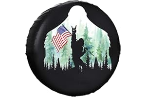 YZ-MAMU Spare Tire Cover Big Foot Polyester Universal Waterproof Corrosion Protection Wheel Covers for Trailer RV SUV Truck and Many Vehicles 15 inch