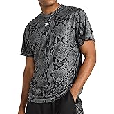 Reebok Mens Small Logo Short Sleeve Crewneck T-Shirt, Standard Fit, Breathable Lightweight Stretch Knit Fabric