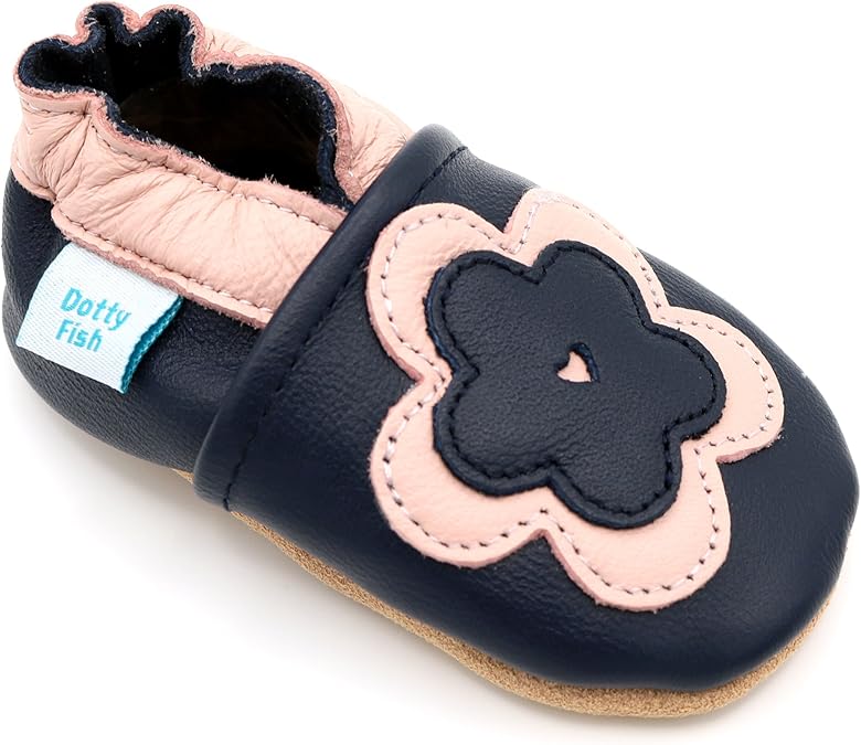 Dotty Fish Soft Leather Baby Shoes. 06 Months to 34 Years. Pretty