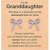 UPROMI Hypoallergenic Bow Earrings for Daughter/Granddaughter, Valentines Christmas Birthday Gifts for Girls