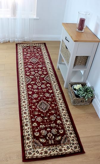 Amazon De Klassischer Teppich Beige Grun Rot Schwarz Und Grau Kleine Und Grosse Teppiche Laufer