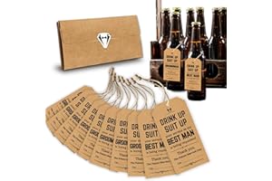 STOFINITY Groomsmen Proposal Gift - Wedding Groomsmen Gifts Set Of 8 Will You Be My Groomsman Cards, 2 Will You Be My Best Man Proposal Gifts, Groomsman Gifts Ideas Suit Up Groomsmen Cards