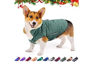 ThinkPet Dog Cold Weather Coats - Cozy Waterproof Windproof Reversible Winter Dog Jacket, Thick Padded Warm Coat Reflective Vest Clothes for Puppy Small Medium Large Dogs Dark Blue Dark Grey M