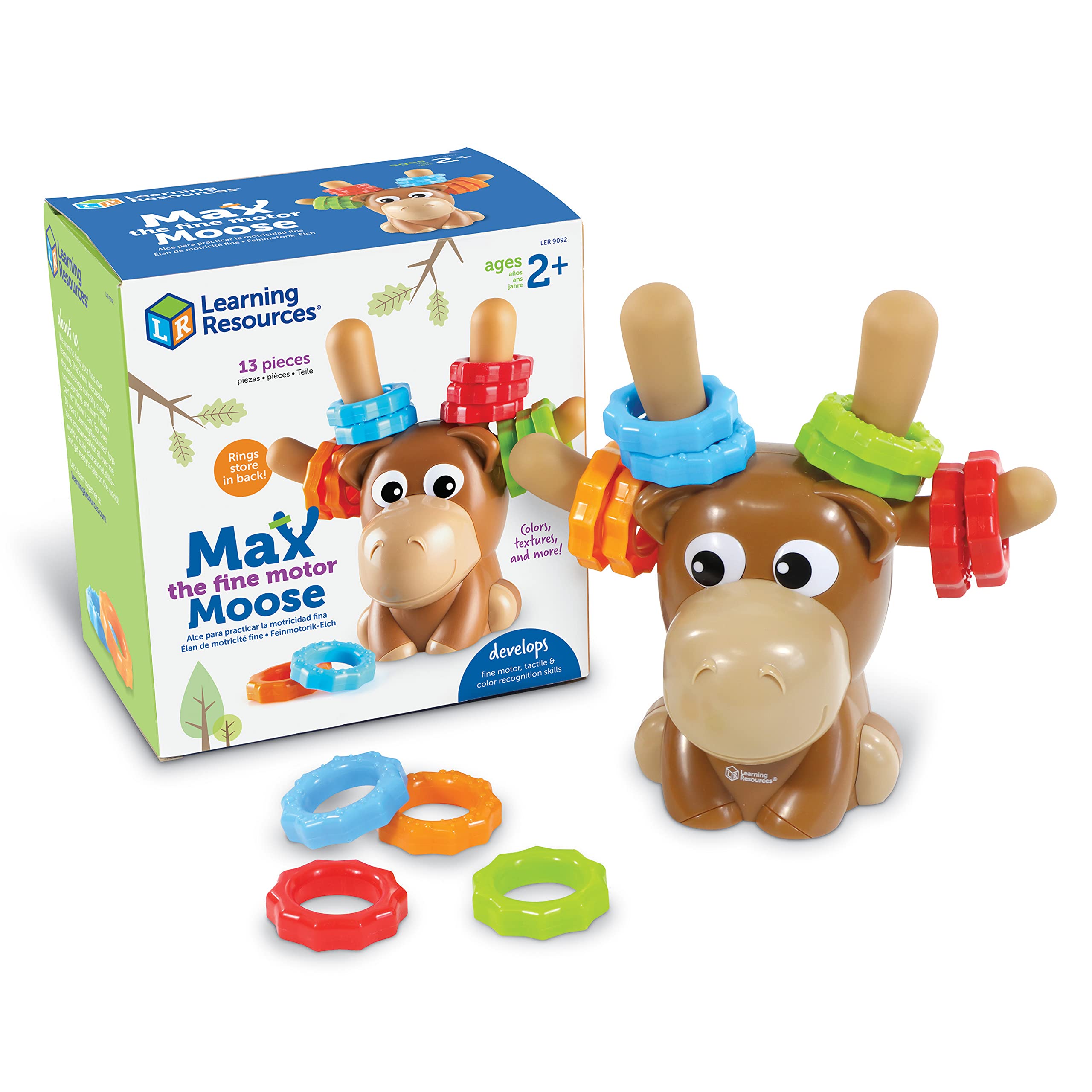 Learning Resources Max the Fine Motor Moose, Fine Motor Toy for Toddlers, Ages 18 mos+