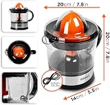 Duronic JE407 Solid Juicer Electric Citrus Juicer 700ml 40W Stainless Steel view 2