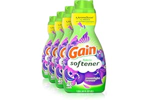 Gain Laundry Fabric Softener Liquid, Moonlight Breeze, Packaging May Vary, Total 192 Loads, 41 Fl Oz, Pack Of 4