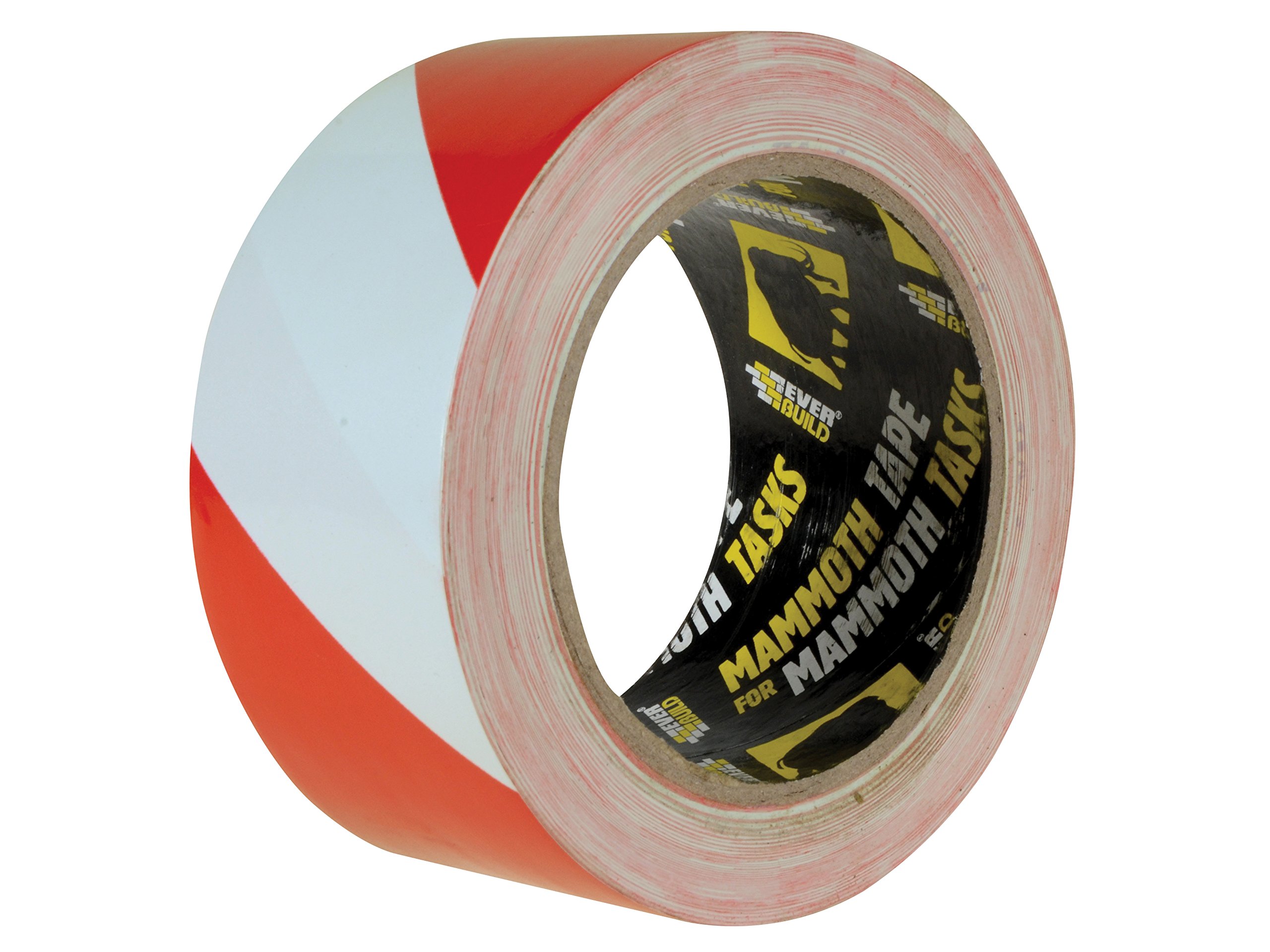 Everbuild Mammoth PVC Hazard Tape Red/White