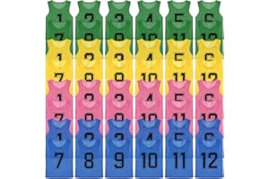 48 Pcs Youth Pinnies - Mesh Basketball Team Practice Jersey - Numbered Soccer Scrimmage Vest for Sports (Green/Yellow/Pink/Bl