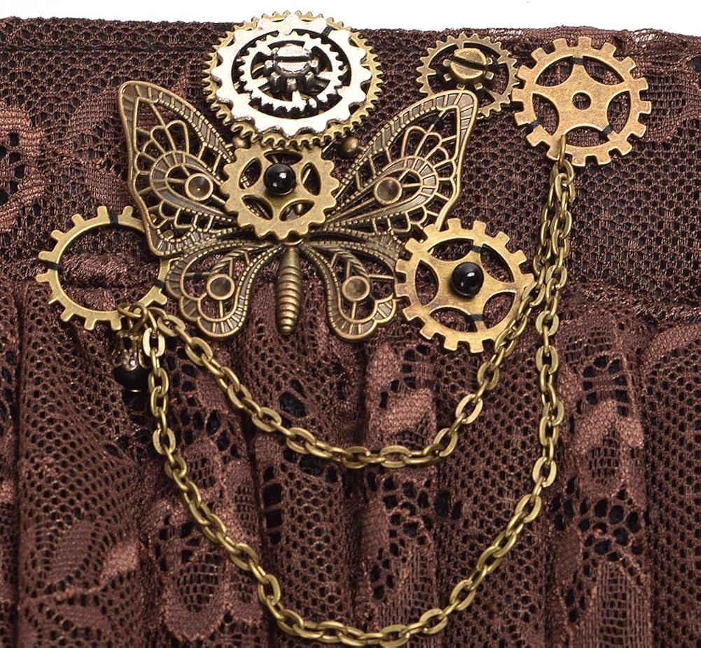 BLESSUME Steampunk Lace Cuff Bracelet, Taille unique, Polycarbonate - Image 5