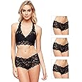 JENNY JEN Zoe 3-Pack Lace Hipster Underwear for Women, Cheeky Stretch Bikini Panties Set