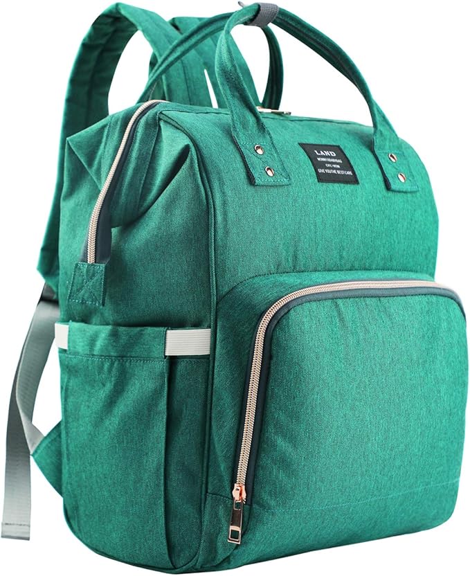 LAND Diaper Bag Backpack, Waterproof Travel Diaper Backpack Large
