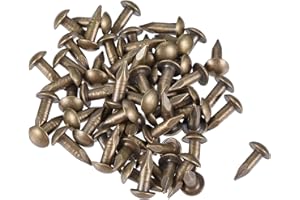 uxcell Small Tiny Hardware Brass Nails 3mmx10mm(DXL) for DIY Wooden Boxes Accessories Bronze Tone 60pcs